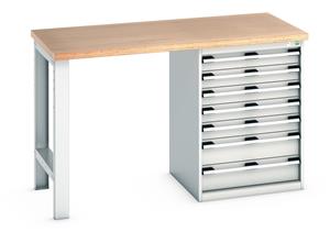 940mm High Benches Bott Bench 1500x750x940mm high 7 Drawer Cabinet with MPX Top